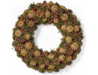 $20 off 18.5" Pine Cone Artificial Christmas Wreath