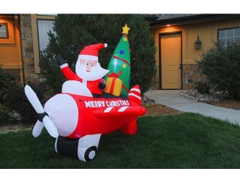 $22 off 8’ Inflatable Santa in Airplane