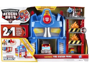 73% off Transformers Rescue Bots Playskool Heroes Fire Station Prime