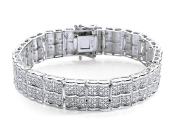 $470 off Rhodium Plated 2 Cttw. Diamond Straight Line Bracelet