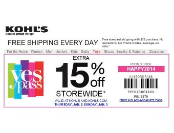 Extra 15% off Storewide at Kohl's