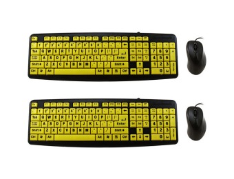 $43 off 2-Pack High Contrast EZ Keyboard with 2 Mice