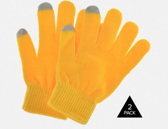 $13 off 2-Pk Neon Touch Gloves, Multiple Colors