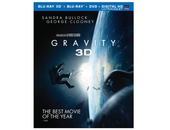 62% off Gravity (3D Blu-ray + Blu-ray + DVD 3 Disc Combo Pack)