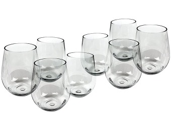 42% off D'Eco Shatterproof Stemless Wine Glasses