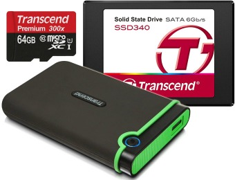 Up to 40% off Transcend Memory Cards, Flash Drives, and SSDs