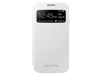 89% off Samsung Galaxy S4 S-View Flip Cover Folio Case (White)