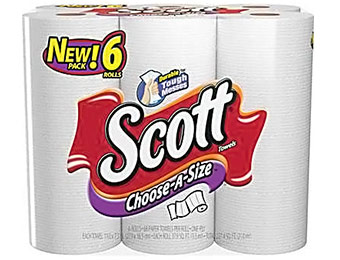 43% off Scott Choose-A-Size Paper Towels (6 Roll/Pack)