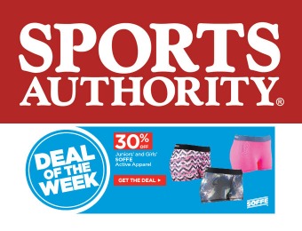30% Off Juniors & Girls' Soffe Active Apparel at Sports Authority