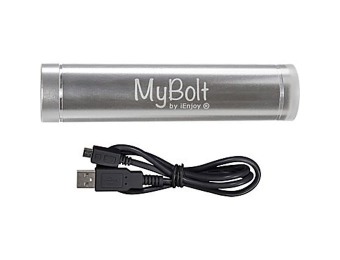 $40 off iEnjoy MyBolt Portable 2600mAh USB Flash Charger, Silver