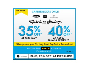 35% off at Old Navy When You Use Your Old Navy Card