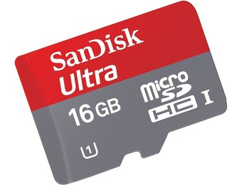 85% off SanDisk Ultra 16GB microSDHC Class 10 Memory Card