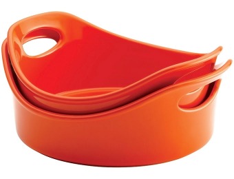 78% off Rachael Ray 2-Piece Bubble & Brown Round Baker Set
