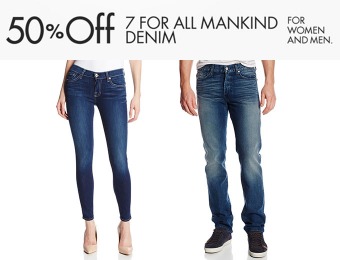 50% off 7 For All Mankind Denim for Men and Women, 24 Styles