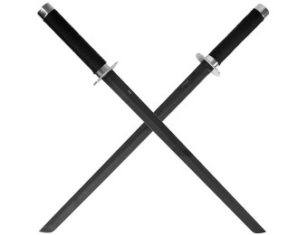 74% off 2-Pack Full Tang Combat Ninja Sword with Back Straps