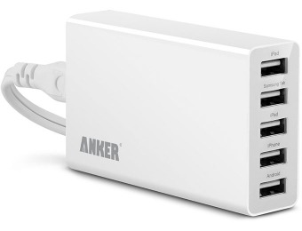 68% off Anker 25W 5-Port Family-Sized Desktop USB Charger