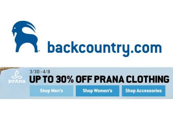 Save Up to 30% Off prAna Clothing at Backcountry.com