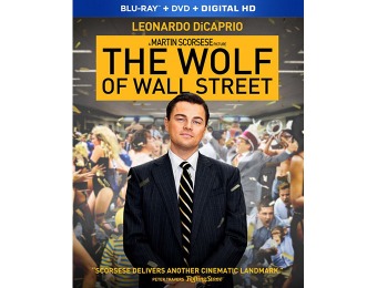 75% off The Wolf of Wall Street (Blu-ray + DVD + Digital HD)