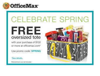 Free Oversized Tote with $150+ Orders at Office Max