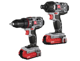 $124 off Porter-Cable PCCK602L2 20V MAX Lithium 2 Tool Combo Kit