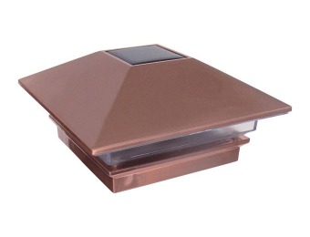 $9 off 4-Pack Veranda Plastic Copper Solar Powered Post Caps
