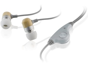 60% off iLive iAEV82S Bamboo Earbuds with Fabric Cord