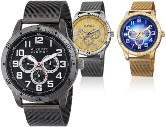 $405 off August Steiner Men's Chronograph Watches, 4 Styles