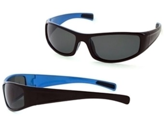 91% off Axcess by Claiborne Men's Black & Light Blue Sunglasses