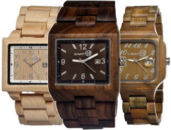 70% off Earth Wood Eco Friendly Men's Watches, 12 Styles