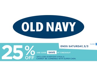 Extra 25% off Your Purchase at Old Navy