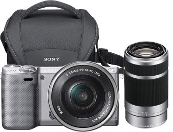 39% off Sony NEX-5T 16.1MP Camera, 2 Lenses + Case