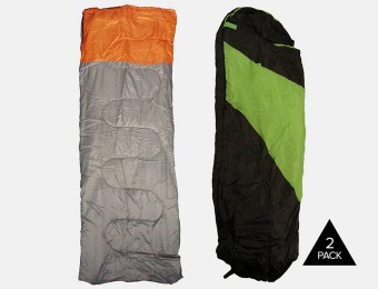 70% off 2-Pack Sleeping Bag in Traditional or Mummy Style