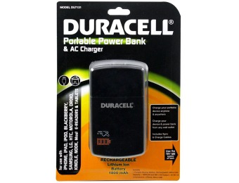 82% off Duracell Portable 1800mAh Power Bank