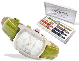 90% off Invicta Lupah Mother of Pearl Dial Leather Women's Watch