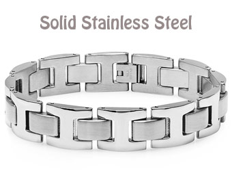 $40 Off 8.5" Solid Stainless Steel Chain Link Bracelet