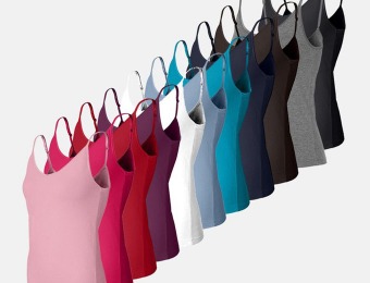 $20 off 12-Pack: Tank Top Camisoles with Adjustable Straps