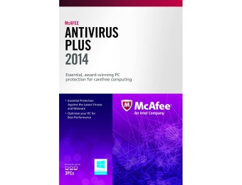 83% off McAfee AntiVirus Plus 2014 - 3 PCs