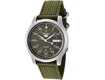 81% off Seiko SNK805 Automatic Green Canvas Strap Men's Watch