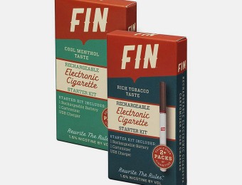 90% off FIN Premium Rechargeable E-Cigarette Starter Kits