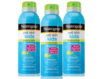 70% off 3-Pack Neutrogena Wet Skin Kids Sunscreen Spray