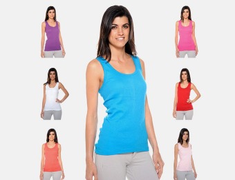 42% off 12-Pack Women's Ribbed Tank Tops - Assorted Colors