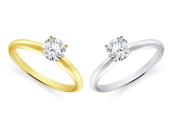 80% off 14K 3/4 Carat Diamond Solitaire Engagement Ring