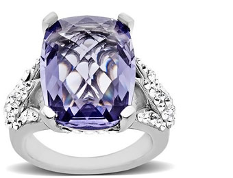 59% Off Sterling Silver Ring with 10 ct Swarovski Crystal