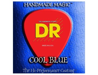 $22 off DR Strings Cool Blue Coated Electric Strings Lite (9-42)
