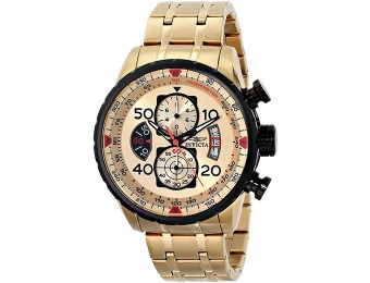 94% off Invicta Aviator Gold Plated Chronograph Men's Watch 17205