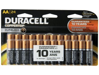 62% off Duracell Coppertop AA Batteries, 24 Count
