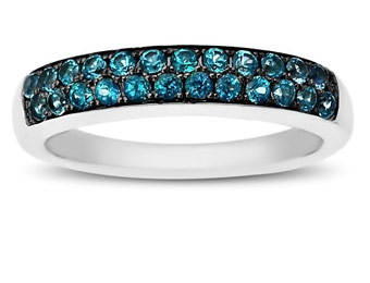 81% Off Sterling Silver Paraiba Blue Topaz Ring