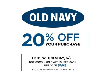 Extra 20% off Your Online Purchase at Old Navy