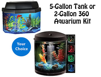 Hawkeye 5-Gallon Tank or 2-Gallon 360 Aquarium Kit