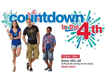 Extra 15% off All Route 66 Clothing at Kmart